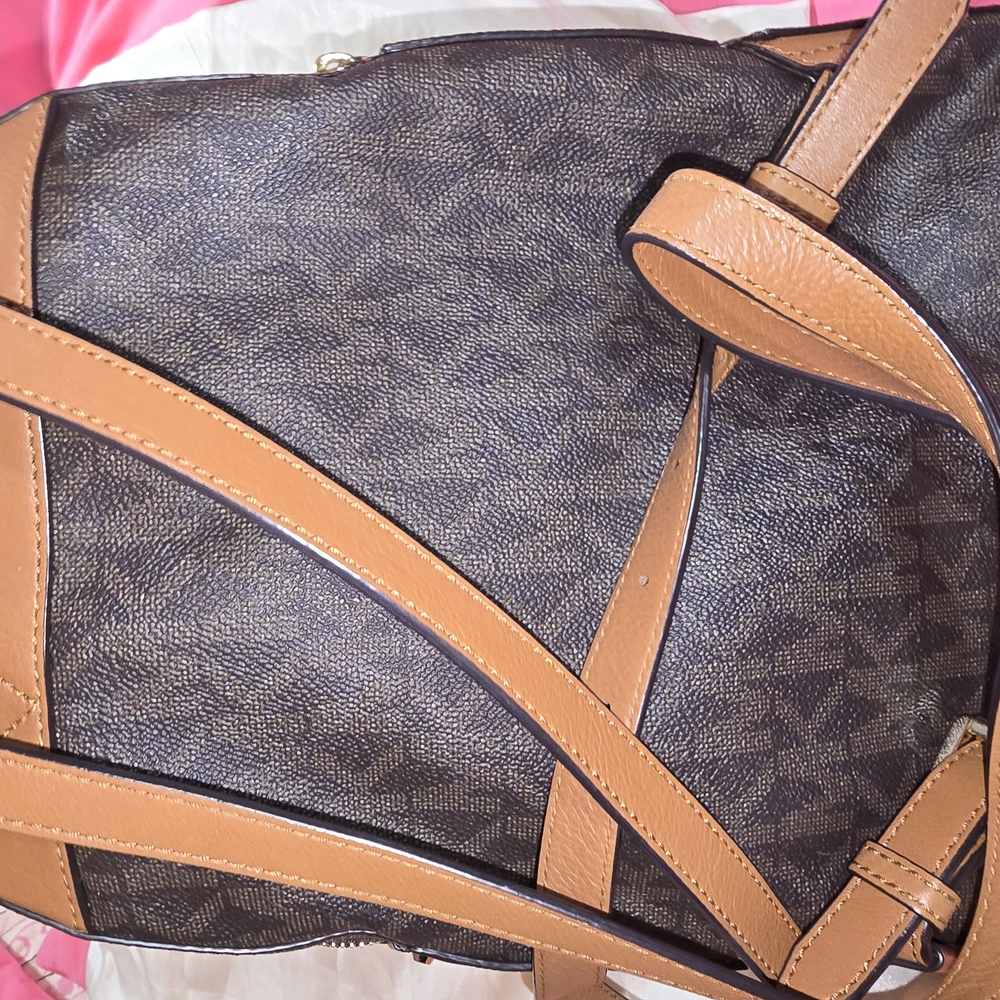 Michael Kors Brown Lasercut Backpack - Picture 6 of 8